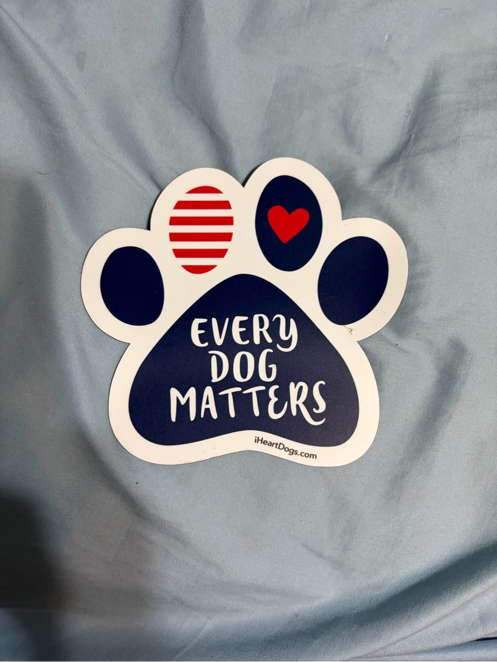 Every Dog Matters Navy Paw Magnet
